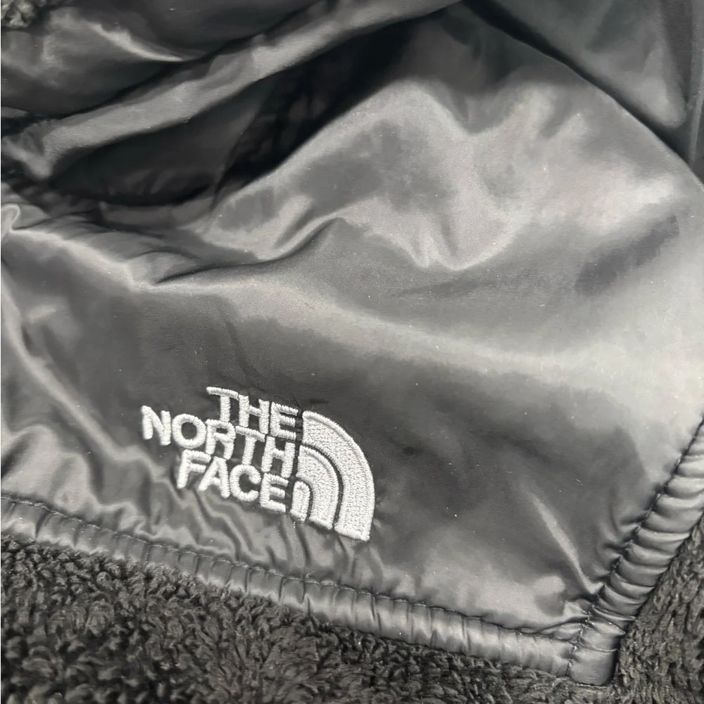 The North Face Charcoal Fleece Jacket Full Zip Hooded Woman’s Size Medium - Picture 3 of 3
